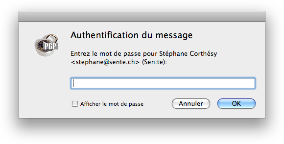 Authentification d'un message